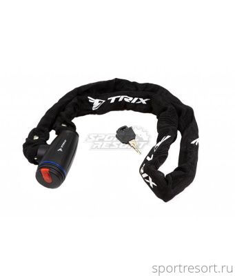 Велозамок цепь TRIX 6x1200 mm с ключом (черный) GK105.308