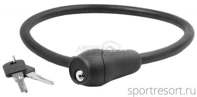 Велозамок M-Wave 12х600 мм S 12.6 S Cable Lock (с ключом) черный 5-231040