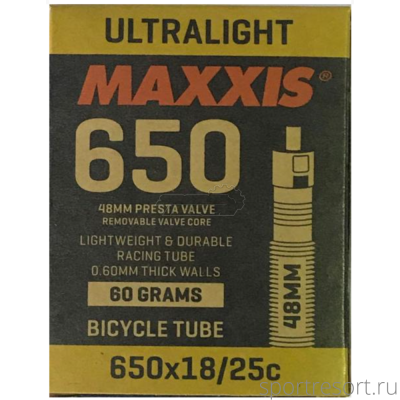 Велокамера MAXXIS ULTRALIGHT 650X18/25 0.6 мм F/V-48 мм					