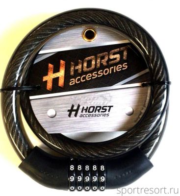 Велозамок HORST 20x1000 mm кодовый (черный) 09-100085