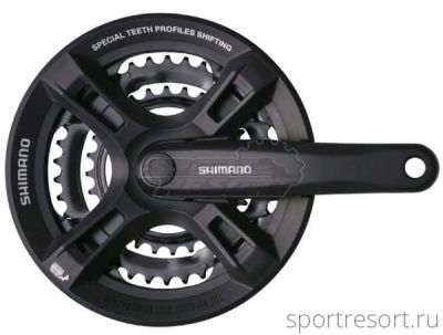 Система Shimano Tourney FC-M171 7/8ск (Квадрат, 48/38/28T, 170mm, черная, защита)