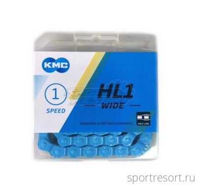 Цепь KMC HL1 Wide 1/8" (100зв,1ск) Blue