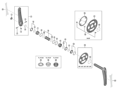 Уплотнительное кольцо для звезды Shimano SM-CRM85