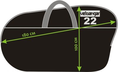 Чехол для велосипеда Veloangar №22 Черный с красными элементами V22-black-red