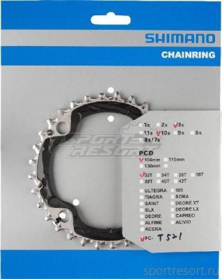 Звезда Shimano Deore 32T-AE BCD104 для FC-T521