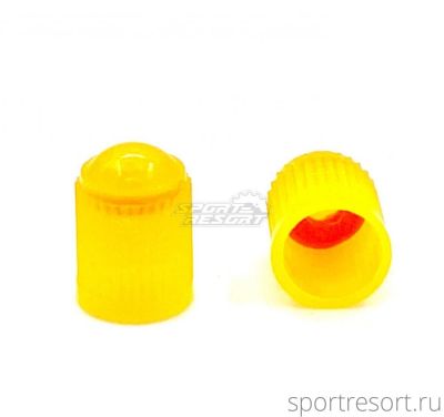 Колпачок на ниппель Plastic Cup A/V (пара, желтые)