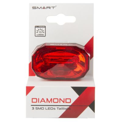 Велофонарь задний SMART Diamond battery flashing light 5-221520