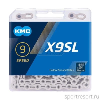 Цепь KMC X-9 SL (9ск,114зв) Super Lite