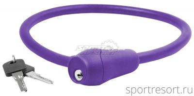 Велозамок M-Wave 12х600 мм S 12.6 S Cable Lock (с ключом) фиолетовый 5-231049