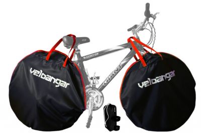 Чехлы для колёс велосипеда Veloangar №55 (пара) Красный с черным Veloangar №55