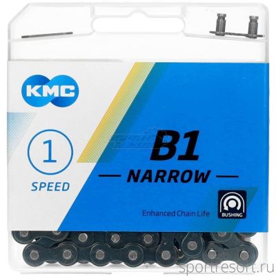 Цепь KMC B1 Narrow 3/32" (1ск, 112зв) Black