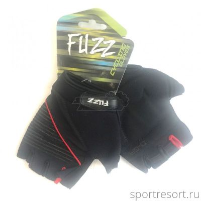 Велоперчатки FUZZ Comfort D-Grip GEL (M) black red 08-202363