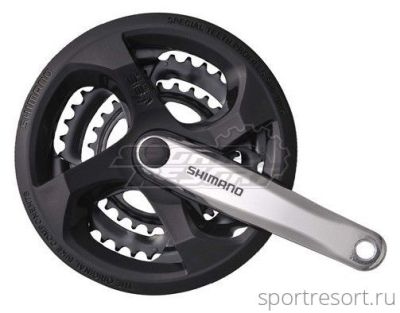 Система Shimano Tourney FC-M131 7/8ск (Квадрат, 48/38/28T, 170mm, серебро)