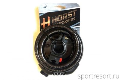 Велозамок HORST 12x1500 mm кодовый (черный) 09-100192