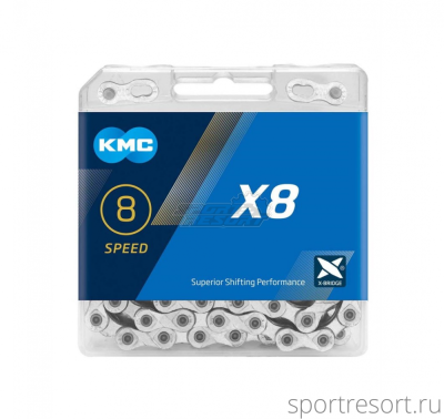 Цепь KMC X-8 (8ск,114зв) Silver