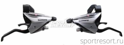 Ручки Dual Control Shimano ST-EF65 (3х7ск, под 3 пальца, серебро)