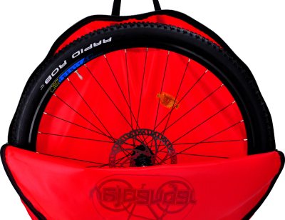 Сумка-чехол для колеса Veloangar №5 Черный с зелеными элементами Veloangar №5