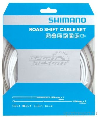Набор тросов и оплеток для переключения Shimano Road SP41 (белый)