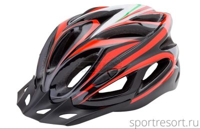 Велосипедный шлем TBS FSD-HL056 черный/красный (54-61cm) FSD-HL056