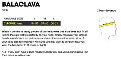 Балаклава GripGrab Thermal Balaclava M (57-60) 5006