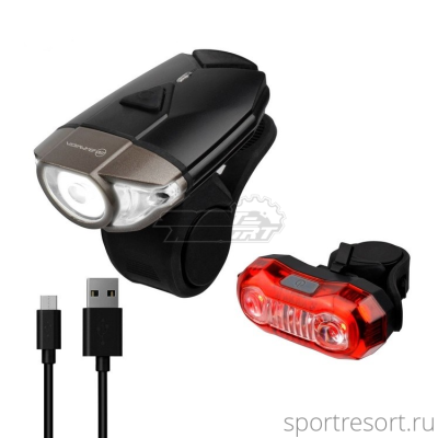 Комплект фонарей Briviga USB Bike Light Set EBL-039 / EBL-2265A (380/40 lm) EBL-039+EBL-2265A	