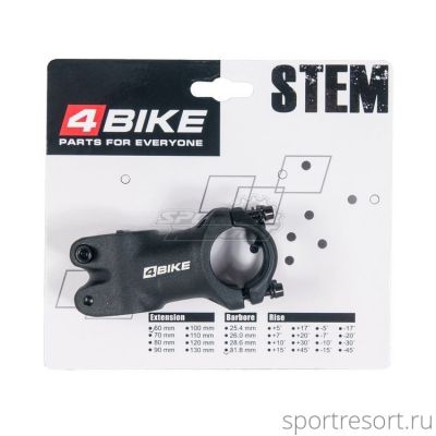 Вынос 4Bike TDS-C342 (1-1/8", 31.8, 60mm, 3°)