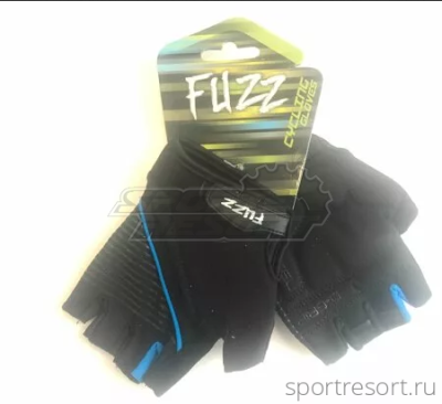 Велоперчатки FUZZ Comfort D-Grip GEL (L) black blue 08-202344