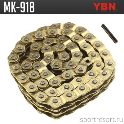 Цепь YBN МК-918 1/8" (1ск,100зв) Gold