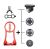 Крепеж универсальный ZTTO Cycle Stem Mount красный ZTTO-SBM-RD