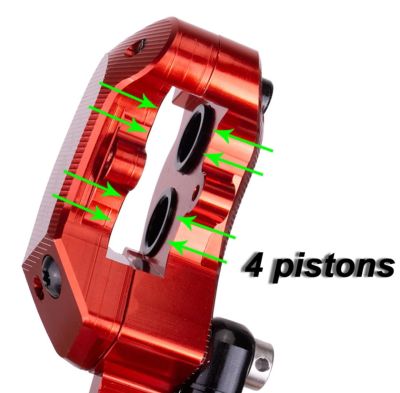 Комплект дисковых тормозов ZTTO 4-Piston Disc Brake Set зеленые
