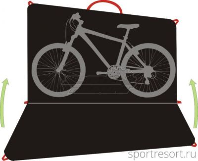 Чехол для велосипеда Veloangar №1 (без снятия колес) Черный с красными элементами Veloangar №1