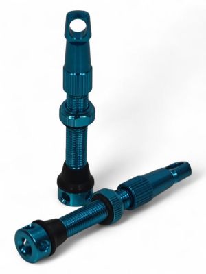 Ниппель для бескамерных колёс E2B F/V-40мм (голубой)