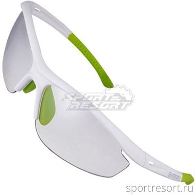 Велосипедные очки Shimano S20R-PH белый металлик/светло-зеленые ECES20RPHMWUG