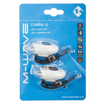 Комплект фонарей M-Wave Cobra III Battery Flashing Light Set  5-221063