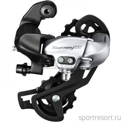 Переключатель задний Shimano Tourney RD-TX800 (7/8ск, на петух, серебро)