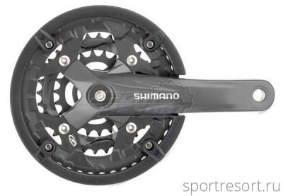 Система Shimano Acera FC-M391 9ск (Квадрат, 44/32/22T, 175mm, черная, защита)