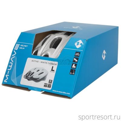 Велосипедный шлем M-Wave Active Bicycle Helmet White Spots (L - 58-61) 733129