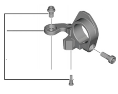 Крепление с хомутом для шифтера Shimano SL-M6000 (левое)