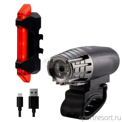 Комплект фонарей Briviga USB Bike Light Set EBL-2256A / EBL-3402 (350/8 lm) EBL-2256A+EBL-3402