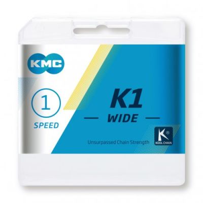 Цепь KMC K1 Wide 1/8" (1ск, 110зв) Silver