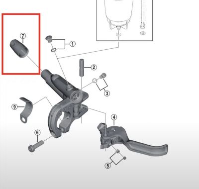 Пыльник тормозной ручки Shimano Hose Cover BL-M6100/M9000