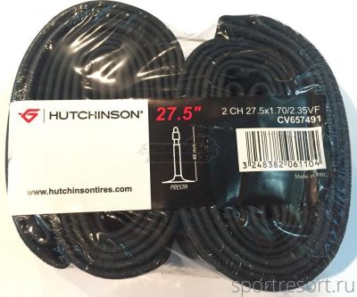 Велокамера Hutchinson 27.5x1.7/2.35 F/V (пара)