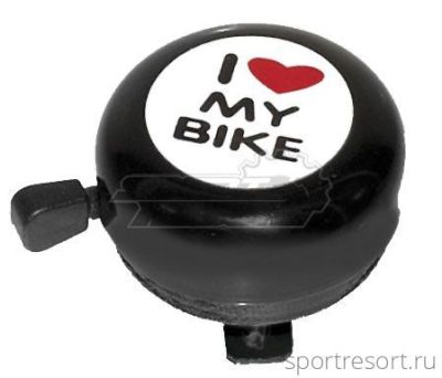 Звонок M-Wave I Love My Bike 55mm Black 420115