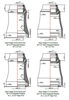 Рулевая колонка Token TK070 HEGGSET (4 in 1) Black