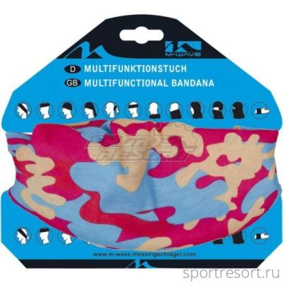 Универсальная повязка M-Wave Multi Bandana Camouflage pink/blue 5-715189
