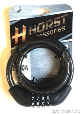 Велозамок HORST 10x800 mm кодовый (черный) 09-100079