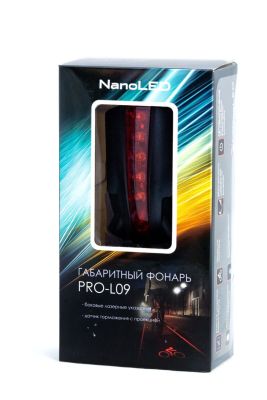 Велофонарь задний NanoLed Lazer Tail Light PRO-L09T (с датчиком торможения) PRO-L09T